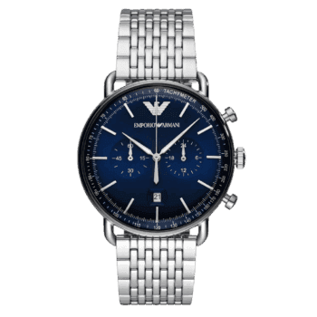 Original Emporio Armani Mens Quartz Watch, Chronograph Display And Stainless Steel Strap AR11238 -1