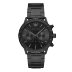 Original Emporio Armani Men’s Stainless Steel AR11242 Watch with Chronograph – Three Hand Movement, Black:Black, Chronograph -1