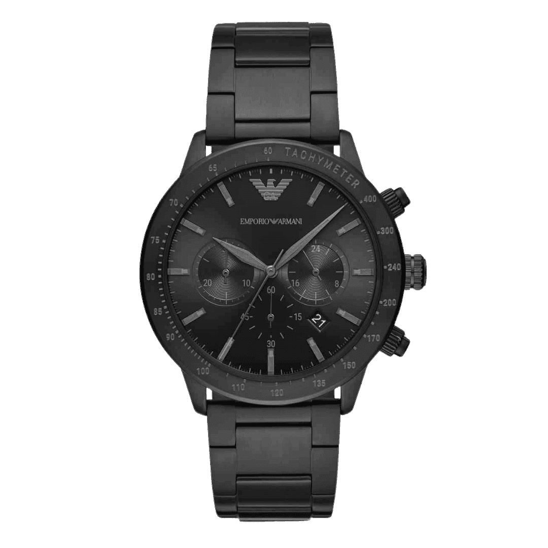 Original Emporio Armani Men's Stainless Steel AR11242 Watch with Chronograph - Three Hand Movement, Black:Black, Chronograph -1 Original Emporio Armani Men's Stainless Steel AR11242 Watch with Chronograph - Three Hand Movement, Black:Black, Chronograph -1