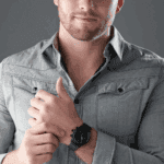 Original Emporio Armani Men’s Stainless Steel AR11242 Watch with Chronograph – Three Hand Movement, Black:Black, Chronograph -1