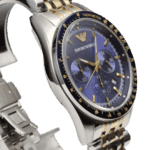 Original Emporio Armani Tazio Blue Dial Stainless Steel Men’s Watch AR6088 -1