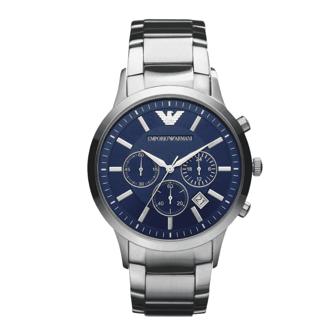 Original Emporio Armani Watch for Men, Chronograph Movement, 43 mm - AR2448-1