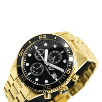 Original Gold Black Date Dial 43mm Men Chronograph Wrist Watch AR5857 - Black Dial -2