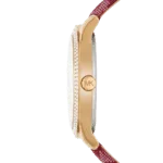 Original Michael Kors Ladies Tibby White Dial MK Logo Red Leather Strap Watch MK2975 -1