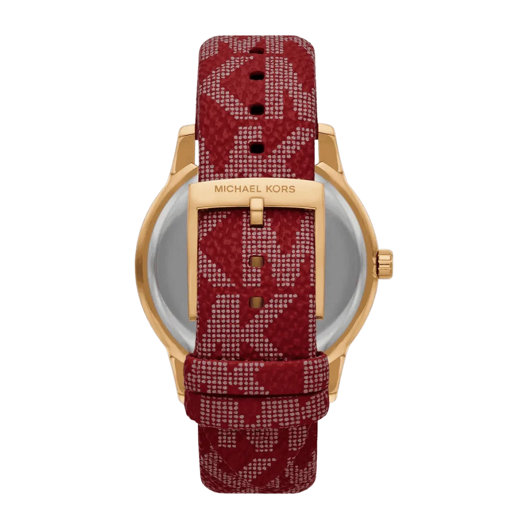Original Michael Kors Ladies Tibby White Dial MK Logo Red Leather Strap Watch MK2975 -3 Original Michael Kors Ladies Tibby White Dial MK Logo Red Leather Strap Watch MK2975 -3