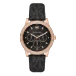 Original Michael Kors MK6968 Tibby Multifunction crystal-embellished Women's Watch black dial -1