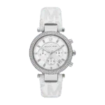 Original Michael Kors MK7226 Ladies Parker Watch - White color strap with White Dial -1