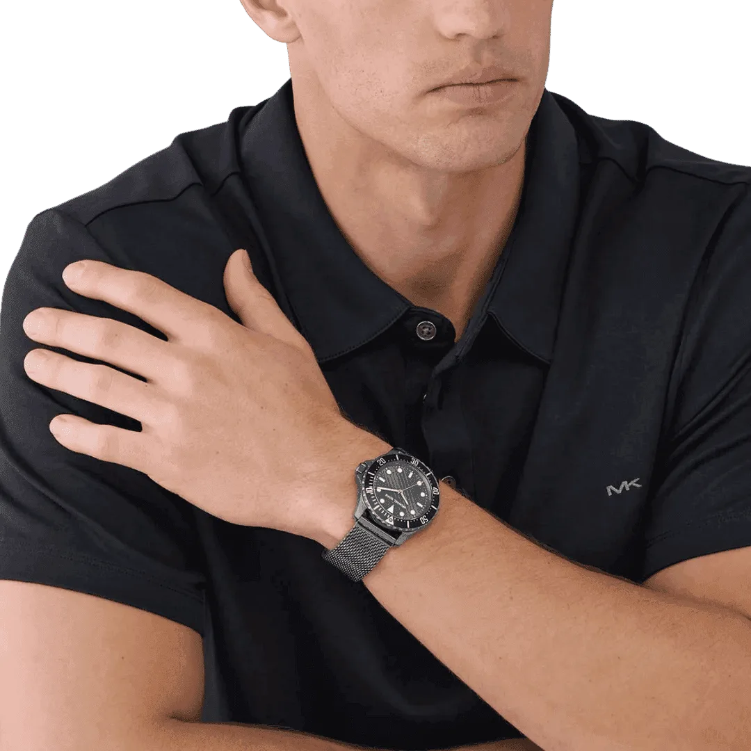 Original Michael Kors Men’s Watch Everest MK9093 - Grey mesh Strap -5