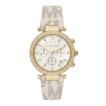 Original Michael Kors Parker Chronograph Vanilla PVC Watch - MK6916 -1