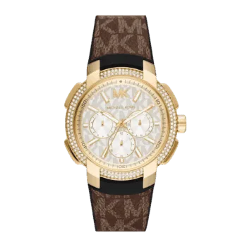 Original Michael Kors Sidney Women's Watch, Stainless Steel Case - and Silicone Sports Watch for Women - MK6948 -1