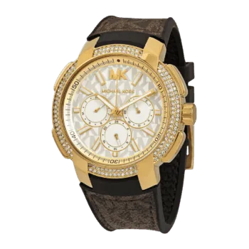 Original Michael Kors Sidney Women's Watch, Stainless Steel Case - and Silicone Sports Watch for Women - MK6948 -2