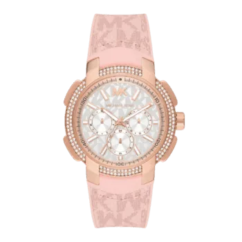 Original Michael Kors Watch for Women, Quartz Movement, Analog Display, Pink Strap-MK7222 -1