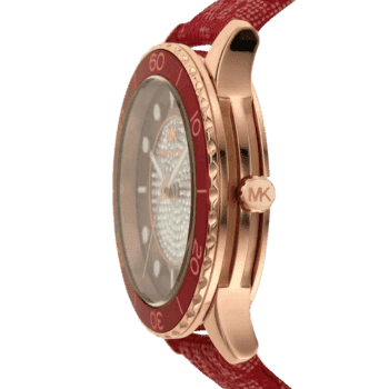 Original Michael Kors Watch for Women, Quartz Movement, Analog Display, Red Red Strap-MK7179 -2