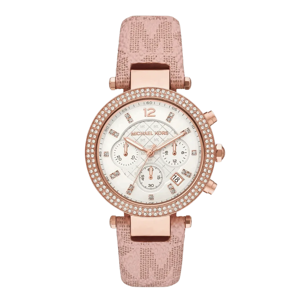Original Michael Kors Women's Analogue Quartz Watch with Nylon Strap MK6935, Pink Strap - Water Resistant -1 Original Michael Kors Women's Analogue Quartz Watch with Nylon Strap MK6935, Pink Strap - Water Resistant -1