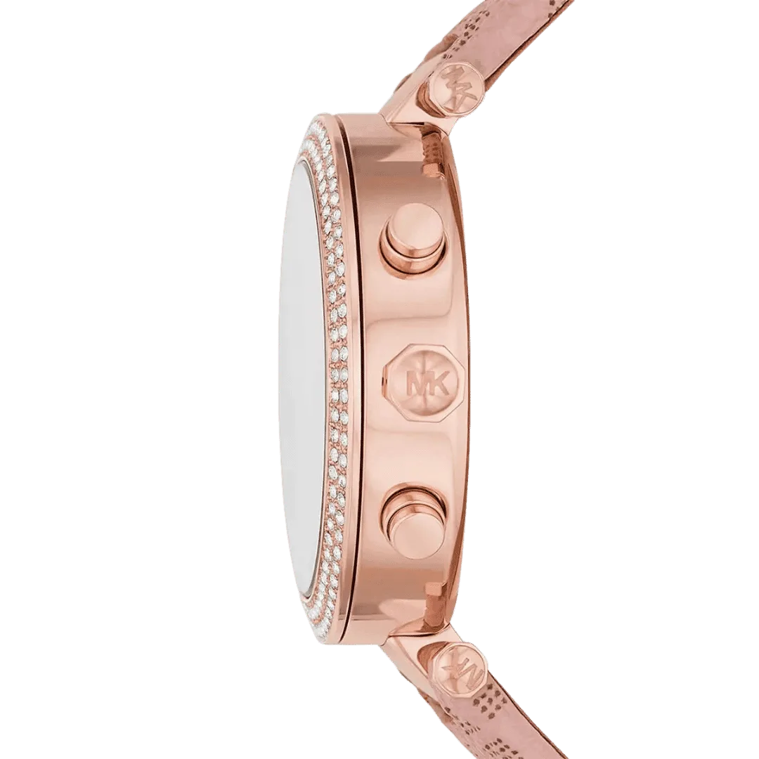 Original Michael Kors Women's Analogue Quartz Watch with Nylon Strap MK6935, Pink Strap - Water Resistant -3 Original Michael Kors Women's Analogue Quartz Watch with Nylon Strap MK6935, Pink Strap - Water Resistant -3