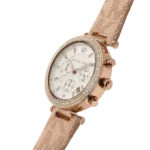 Original Michael Kors Women’s Analogue Quartz Watch with Nylon Strap MK6935, Pink Strap – Water Resistant -1