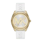 Original Michael Kors Women's Janelle Three-Hand Gold-Tone Stainless Steel Case Watch MK7141 -1