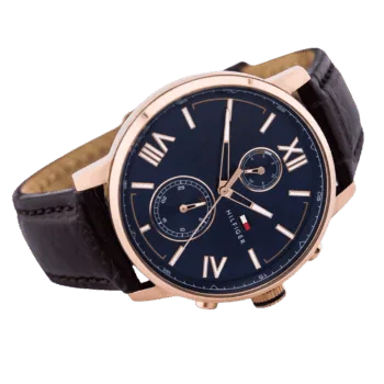 Original Tommy Hilfiger Men's 1791308 Alden Analog Display Quartz Brown Watch -2