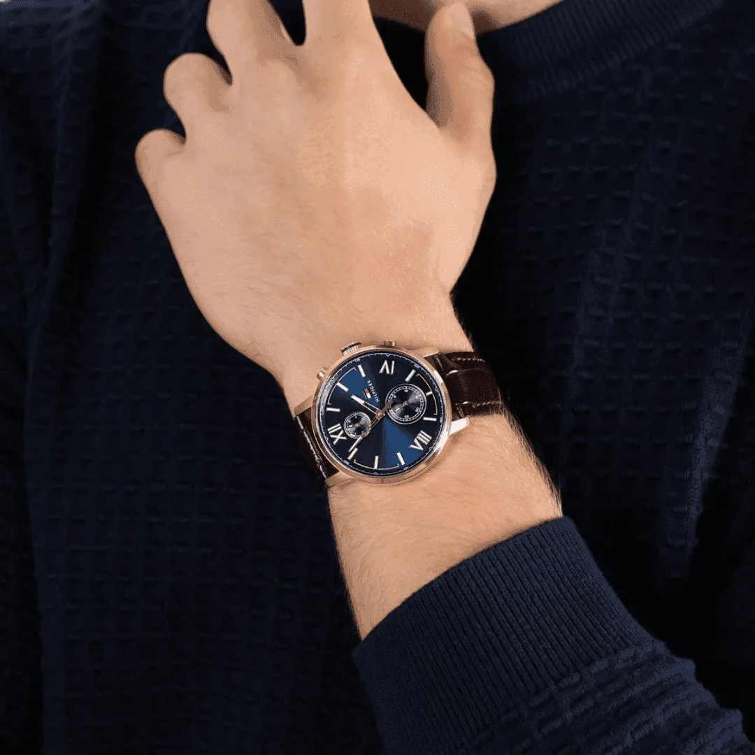 Original Tommy Hilfiger Men's 1791308 Alden Analog Display Quartz Brown Watch -4