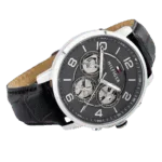 Original Tommy Hilfiger Mens Quartz Watch, Multi dial Display and Leather Strap 1791289 – Grey Dial -1