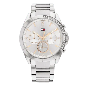 Original Tommy Hilfiger Women's Quartz Multifunction Stainless Steel and Link Bracelet Watch - Color Silver - Model 1782384 silver Quartz Watch -1