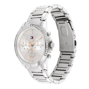 Original Tommy Hilfiger Women's Quartz Multifunction Stainless Steel and Link Bracelet Watch - Color Silver - Model 1782384 silver Quartz Watch -2