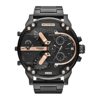 Original Diesel Black Stainless Black dial Chronograph for Men DZ7312-1