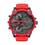 Original Diesel Mr. Daddy 2.0 red metal watch -1