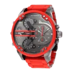 Original Diesel Mr. Daddy 2.0 red metal watch -1
