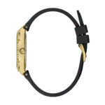 Original GUESS – GW0034L1 – WATCH FOR LADIES GOLD WITH CRYSTALS & BLACK SILICONE STRAP ROMAN NUMBERS – 36mm-1