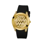 Original GUESS – GW0109L1 – WATCH FOR LADIES GOLD AND BLACK SILICONE – BAGUETTE DIAL -1