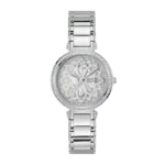 Original GUESS GW0528L1 ANALOG WATCH For Women Silver Stainless Steel Band -1