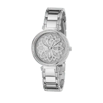 Original GUESS GW0528L1 ANALOG WATCH For Women Silver Stainless Steel Band -2