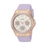 Original GUESS Watch for Men, Quartz Movement, Analog Display, Purple Color Strap-W0846L6 -1