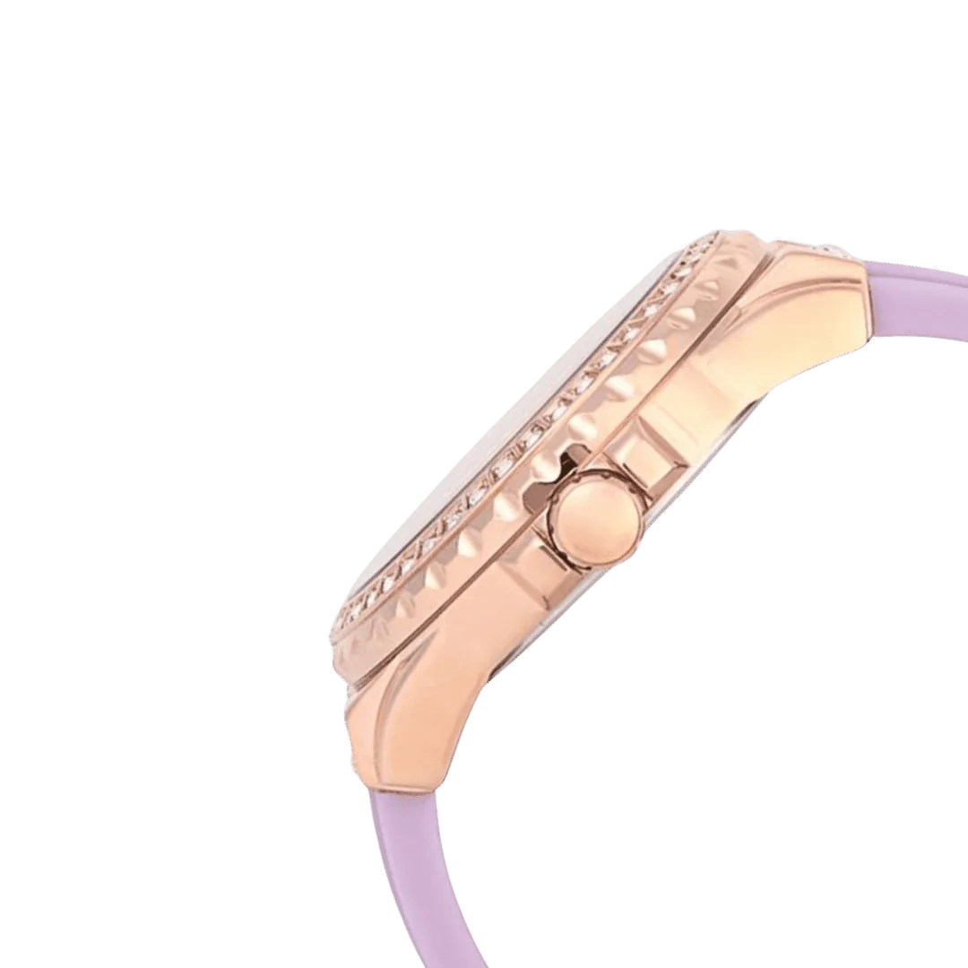 Original GUESS Watch for Men, Quartz Movement, Analog Display, Purple Color Strap-W0846L6 -4