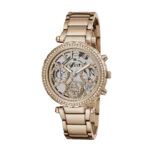 Original GUESS Watch for Women, Quartz Movement, Analog Display, Rose Gold Stainless Steel Strap-GW0403L3 -1