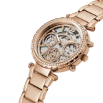 Original GUESS Watch for Women, Quartz Movement, Analog Display, Rose Gold Stainless Steel Strap-GW0403L3 -1
