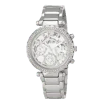 Original GUESS Watch for Women, Quartz Movement, Analog Display, Silver Stainless Steel Strap - GW0403L1 -1
