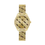 Original GUESS Women's W1279L2 Analog Display Japanese Quartz Stainless Steel Band Watch, Gold -1