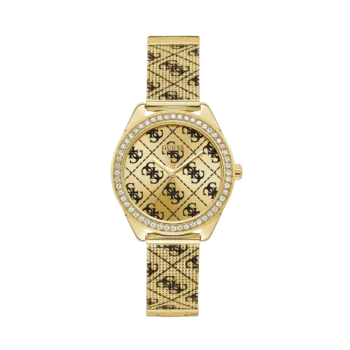 Original GUESS Women's W1279L2 Analog Display Japanese Quartz Stainless Steel Band Watch, Gold -1