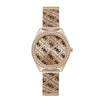 Original Guess Analog Rose Gold Dial Women's Watch-W1279L3, rose gold -1