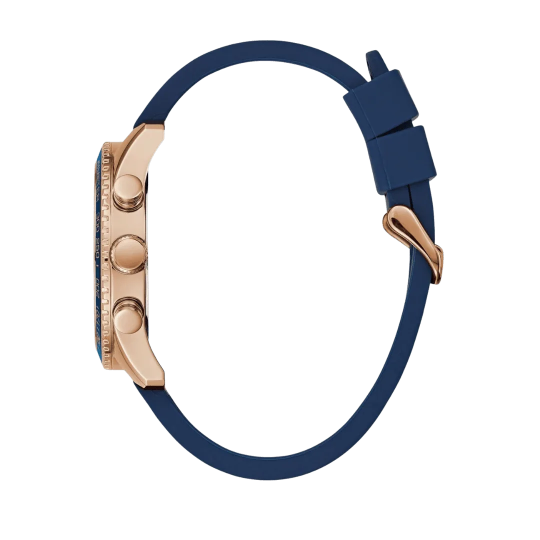 Original Guess Fleet Analog Blue Dial Men's Watch with Blue Strap -W0971G3-3