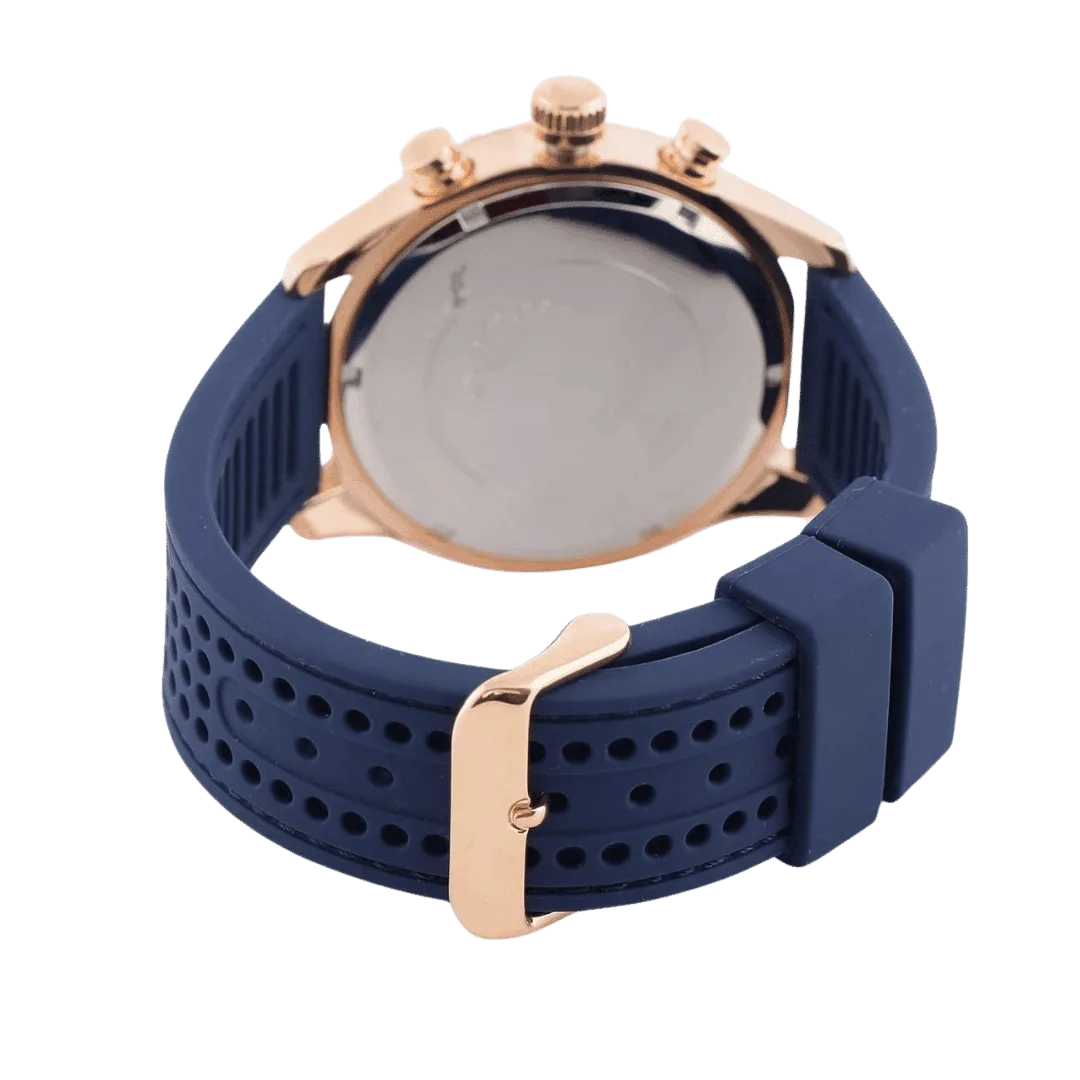 Original Guess Fleet Analog Blue Dial Men's Watch with Blue Strap -W0971G3-4