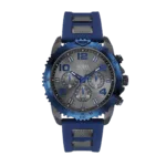 Original Guess Men's Grey Dial - Blue Silicone Band Watch - W0599G2 - Chronographs -1