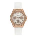 Original Guess Watch For Women W0846L5 - White Color with White Dial -1