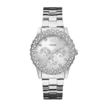Original Guess Women's Dial Stainless Steel Band Watch - W0335L1 - Silver Dial -1