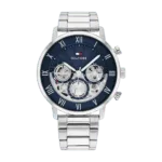 Original Tommy Hilfiger Legend Stainless Steel Navy Dial Watch - 1710569 -1