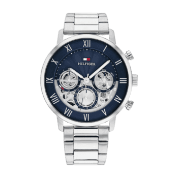 Original Tommy Hilfiger Legend Stainless Steel Navy Dial Watch - 1710569 -1