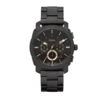 Fossil Machine Men's Black Dial Stainless Steel Band Chronograph Watch - FS4682, Analog Display -1