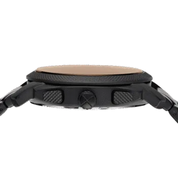 Fossil Machine Men's Black Dial Stainless Steel Band Chronograph Watch - FS4682, Analog Display -2